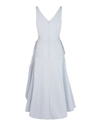 Alexander McQueen Alexander McQueen Womens Draped Ruffle Trim  Midi Dress