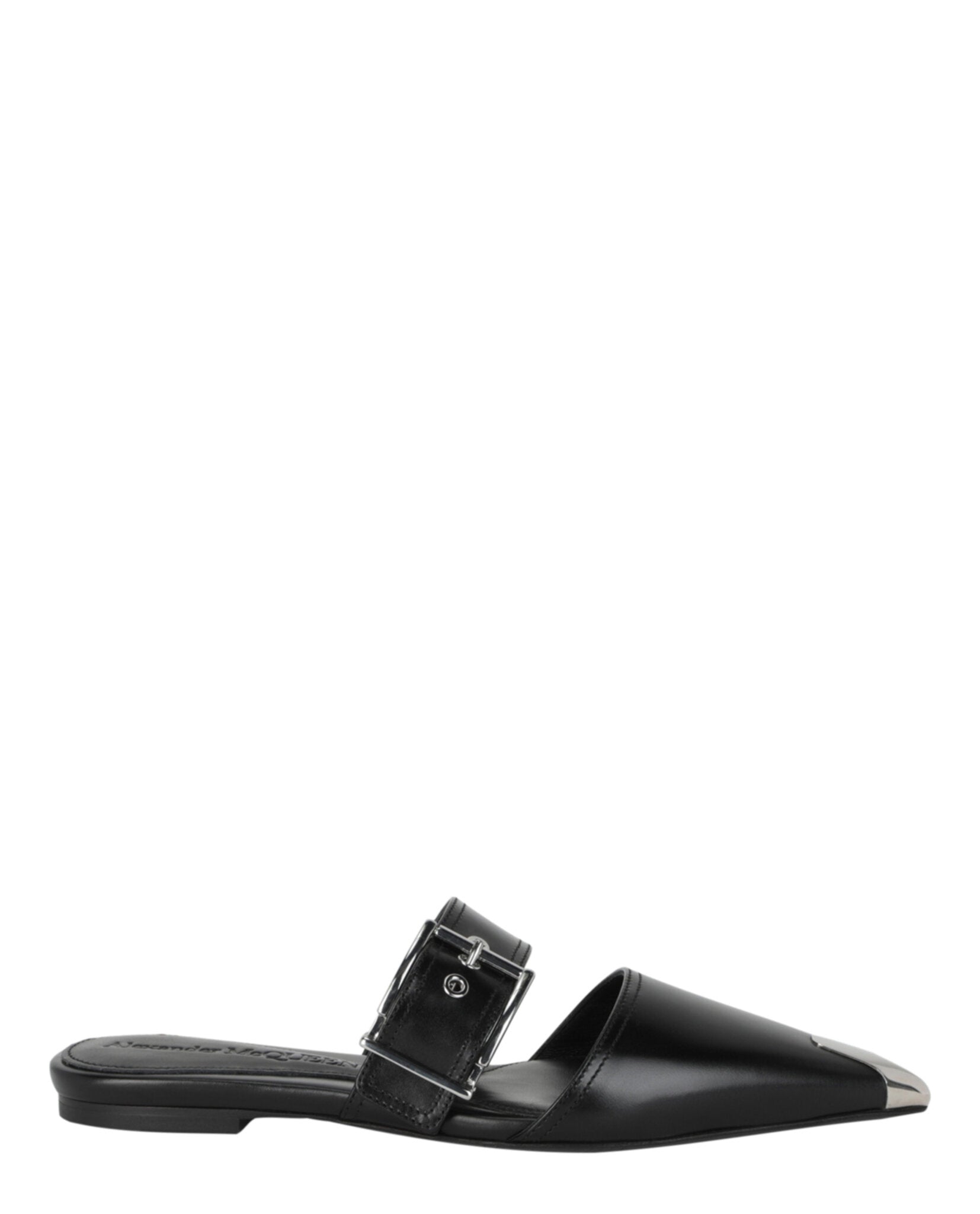 Alexander McQueen Womens Punk Leather Flats