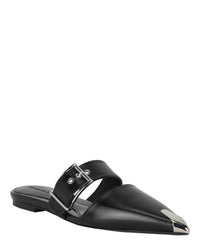 Alexander McQueen Womens Punk Leather Flats