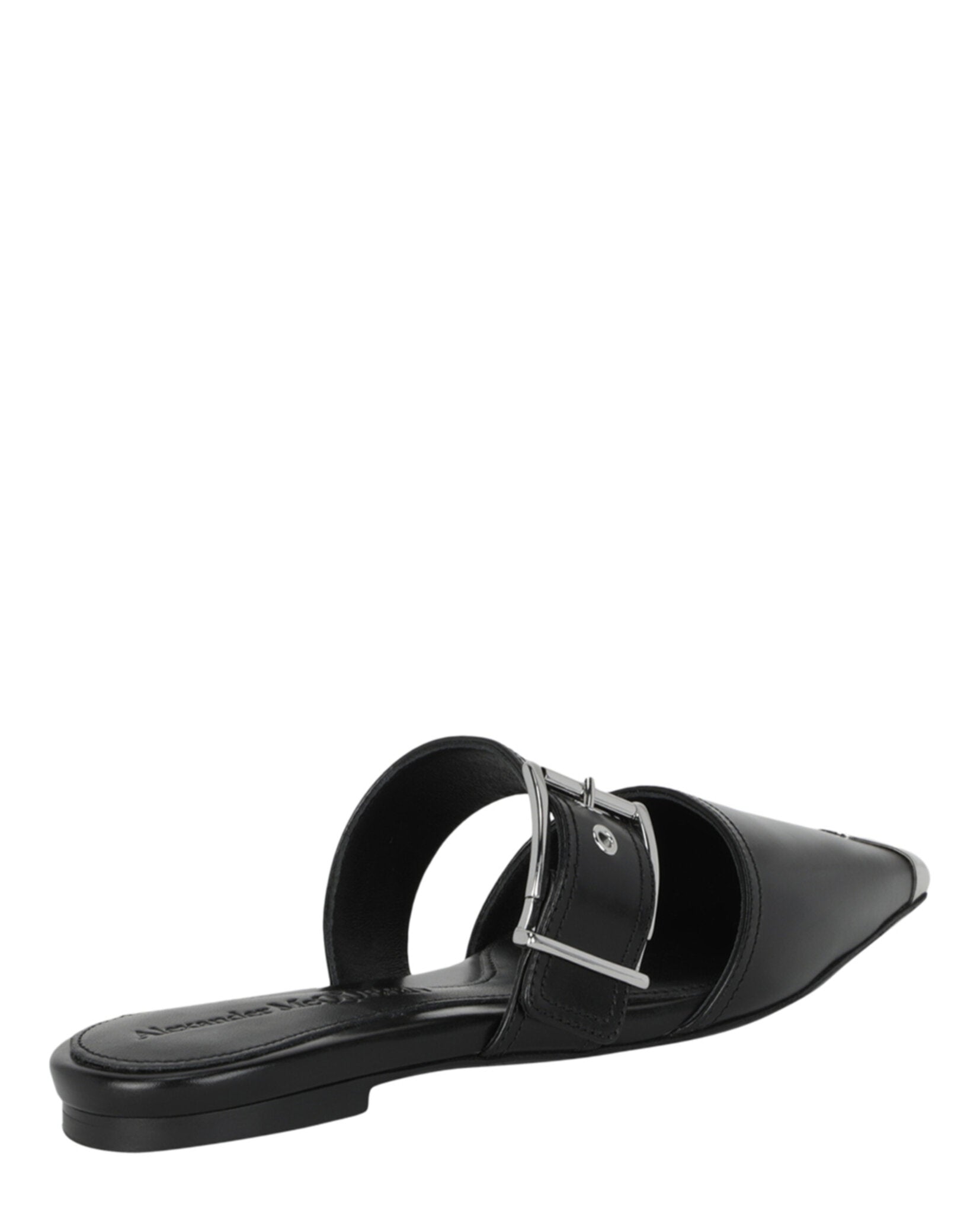 Alexander McQueen Womens Punk Leather Flats