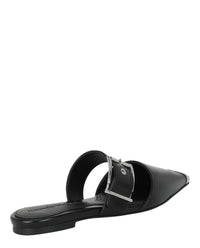 Alexander McQueen Womens Punk Leather Flats