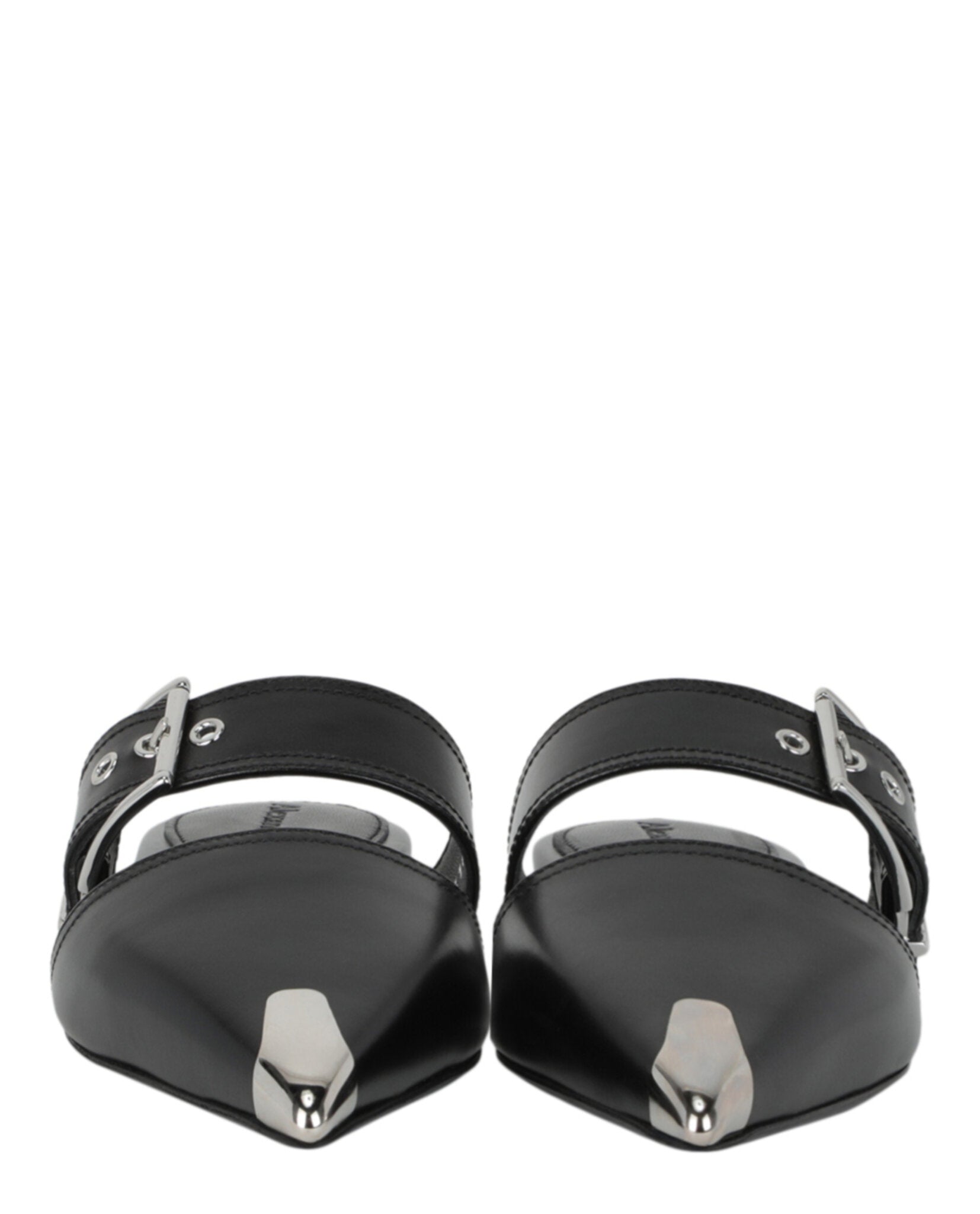 Alexander McQueen Womens Punk Leather Flats