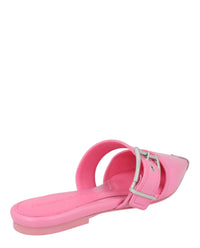 Alexander McQueen Womens Buckle Leather Mules