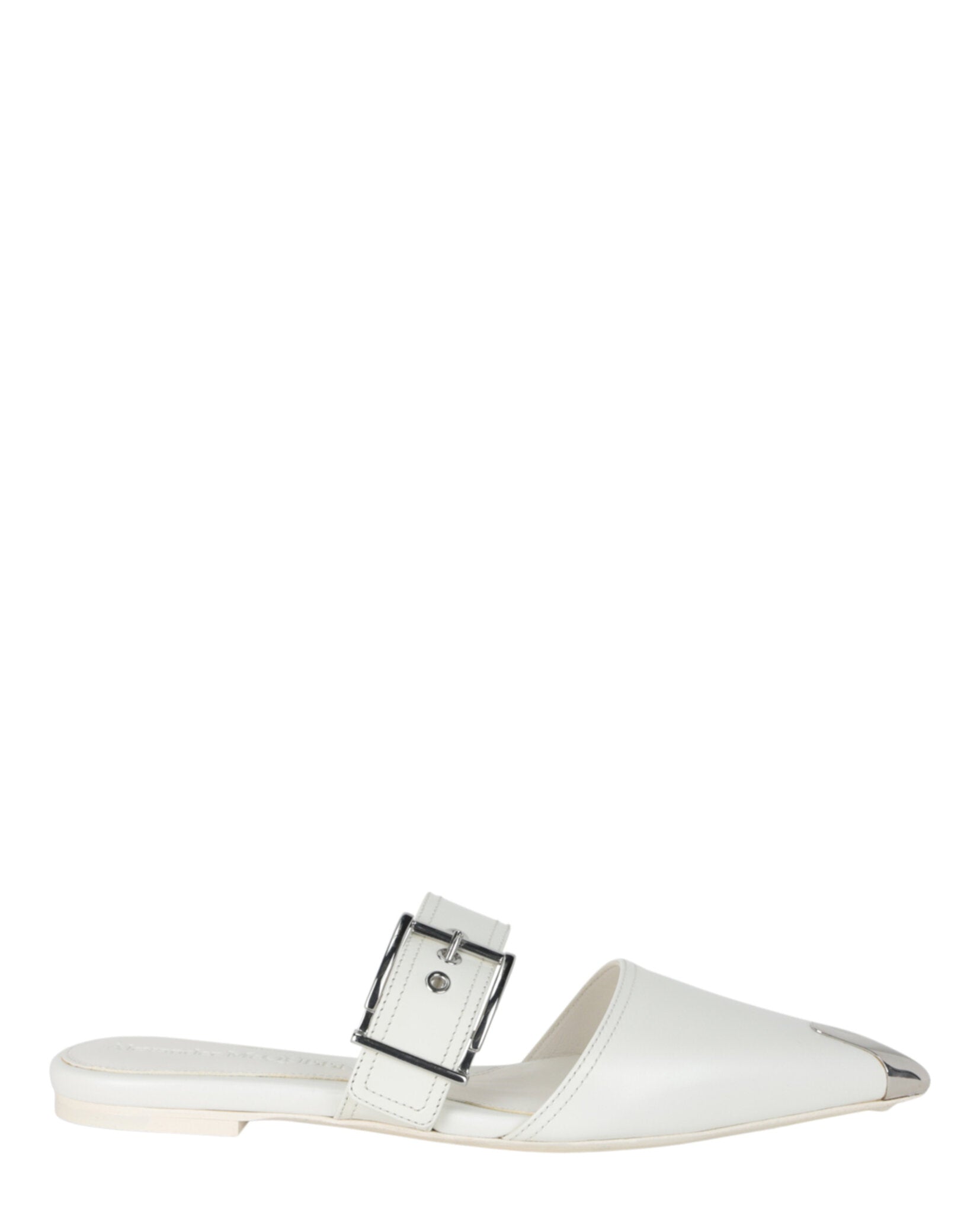 Alexander McQueen Womens Punk Leather Flats