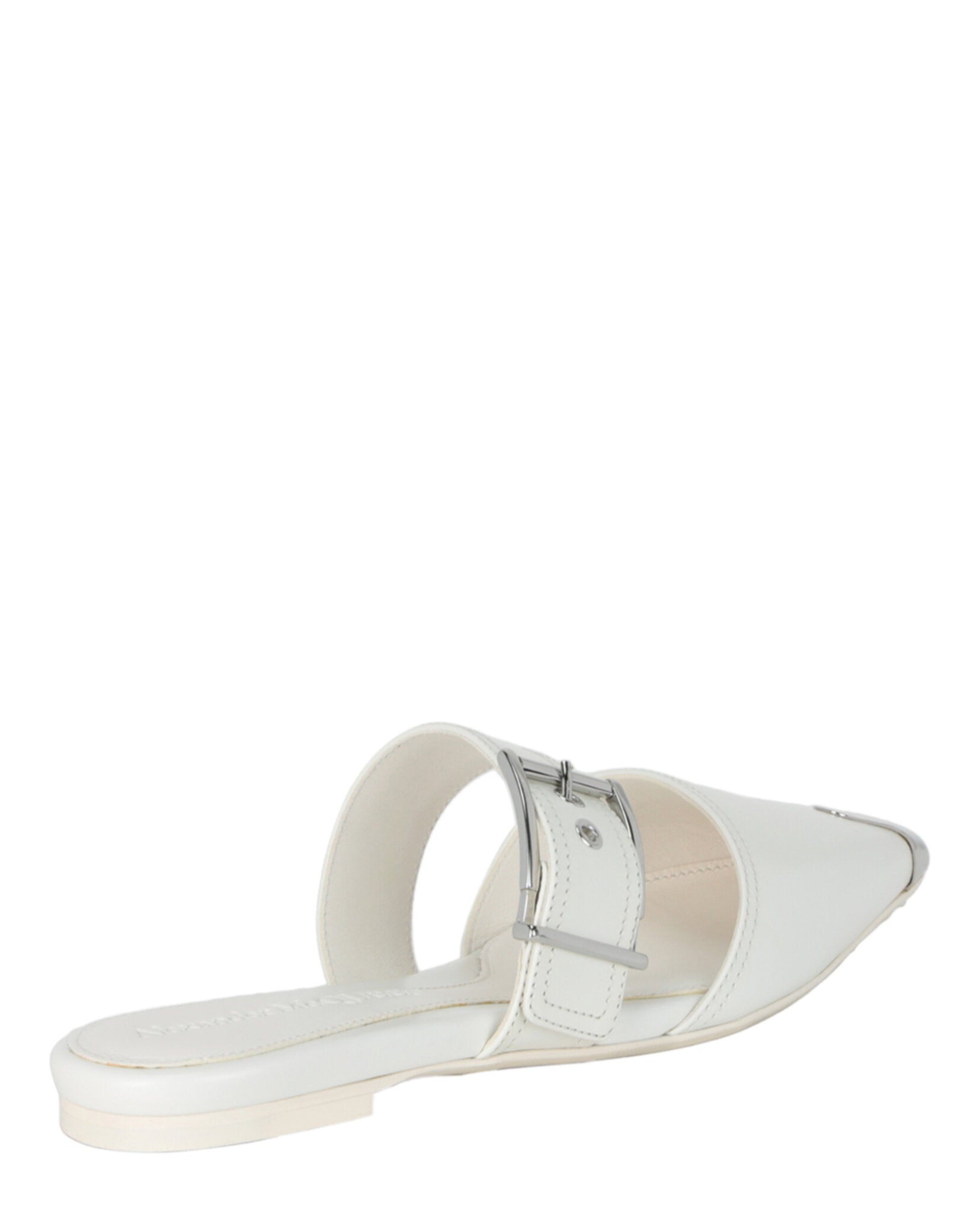 Alexander McQueen Womens Punk Leather Flats
