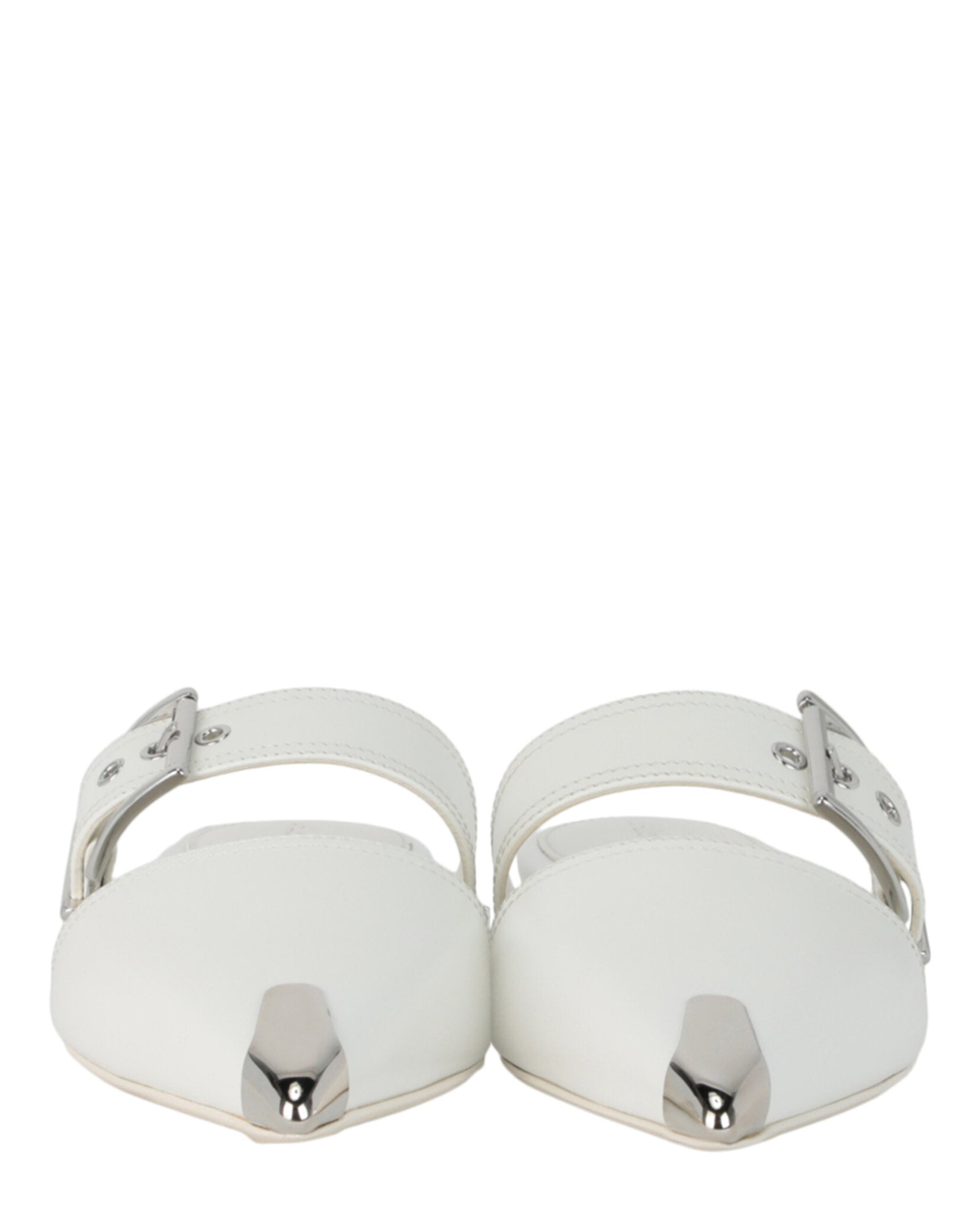 Alexander McQueen Womens Punk Leather Flats