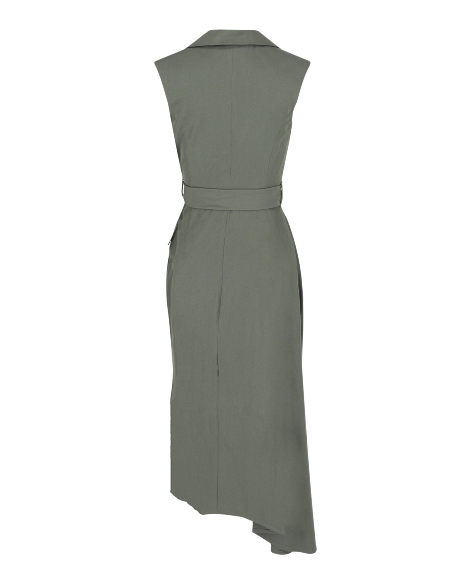 Alexander McQueen Womens Asymmetrical Trench Midi Dress