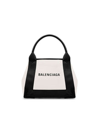 Balenciaga Balenciaga Women Canvas And Leather Navy Cabas Xs Bag