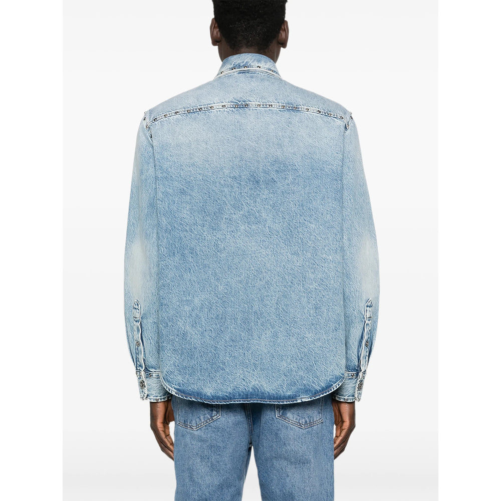 Versace Blue Shirts Men