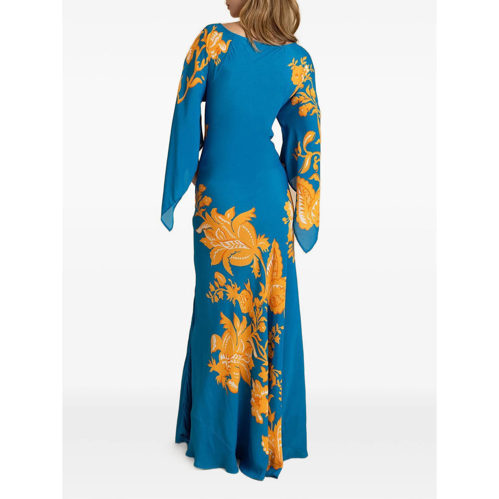 ETRO Etro Women Stamped Floral Drape-Sleeve Maxi Dress