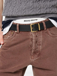 Miu Miu Women Five-Pocket Bull Denim Trousers