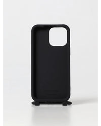 Bottega Veneta Silicone Phone Case Woven Design Unisex Black Tech