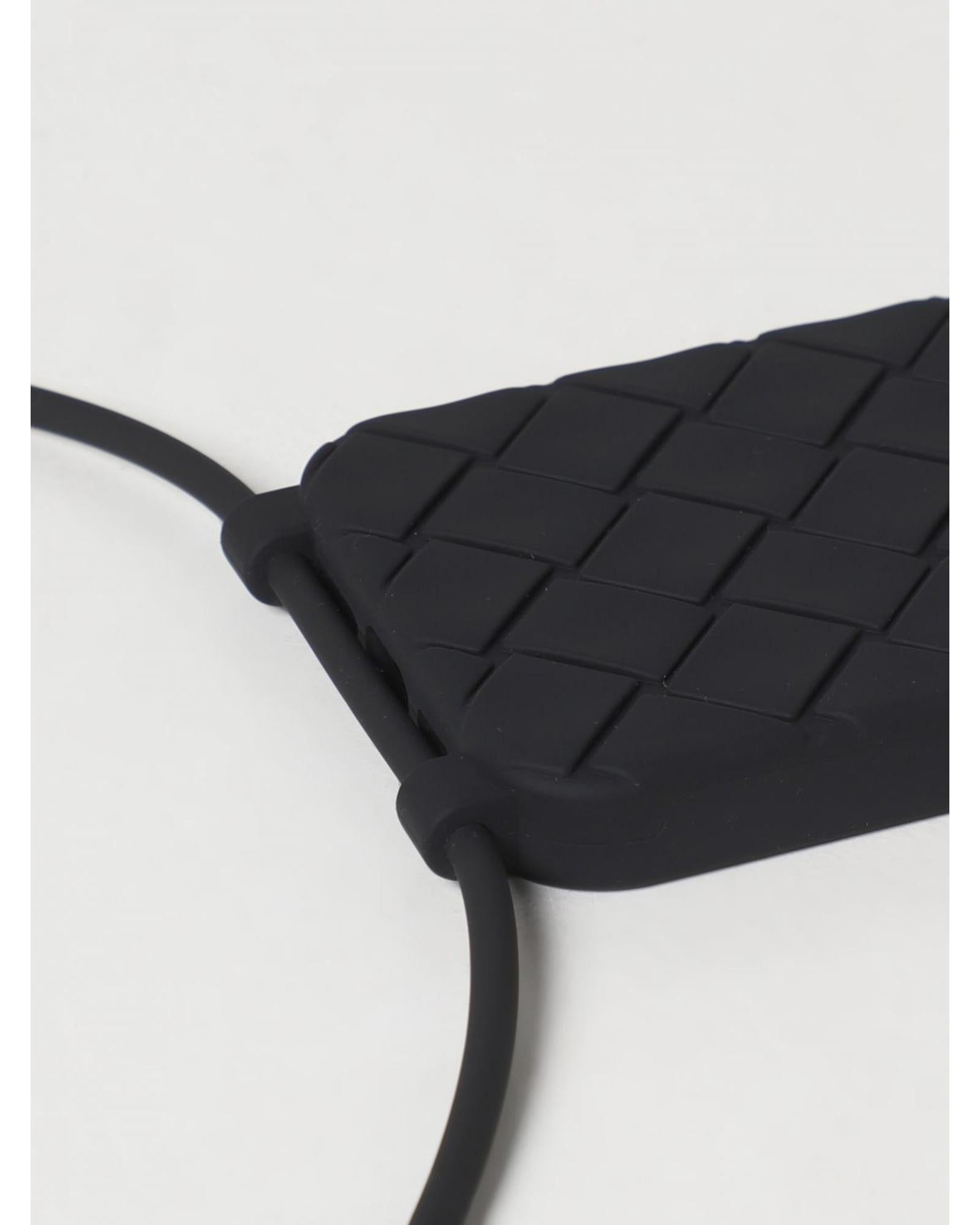 Bottega Veneta Silicone Phone Case Woven Design Unisex Black Tech