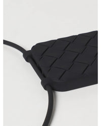 Bottega Veneta Silicone Phone Case Woven Design Unisex Black Tech