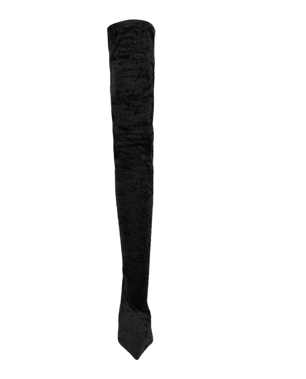 Balenciaga Womens Knife Cuissardes 110 Crushed Velvet Boots