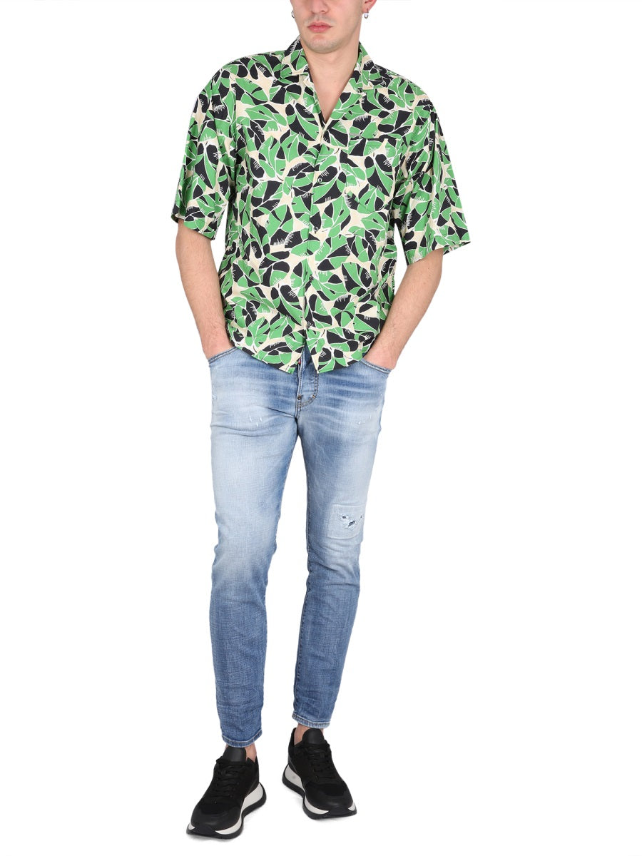Dsquared2 Men Bowling Collar Shirt