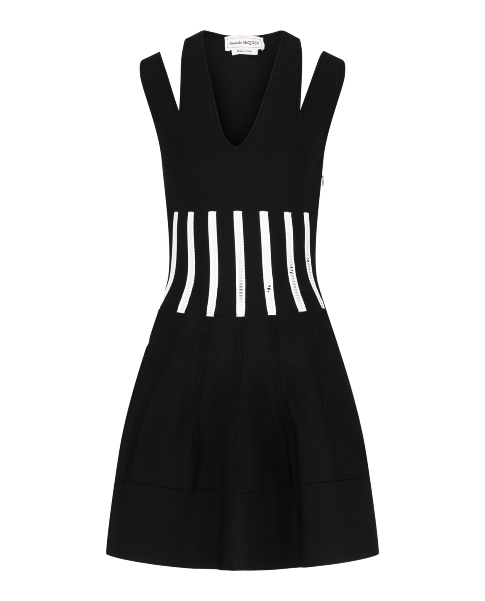 Alexander McQueen Womens Coutout Shoulder Corset Mini Dress