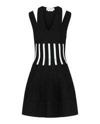 Alexander McQueen Womens Coutout Shoulder Corset Mini Dress