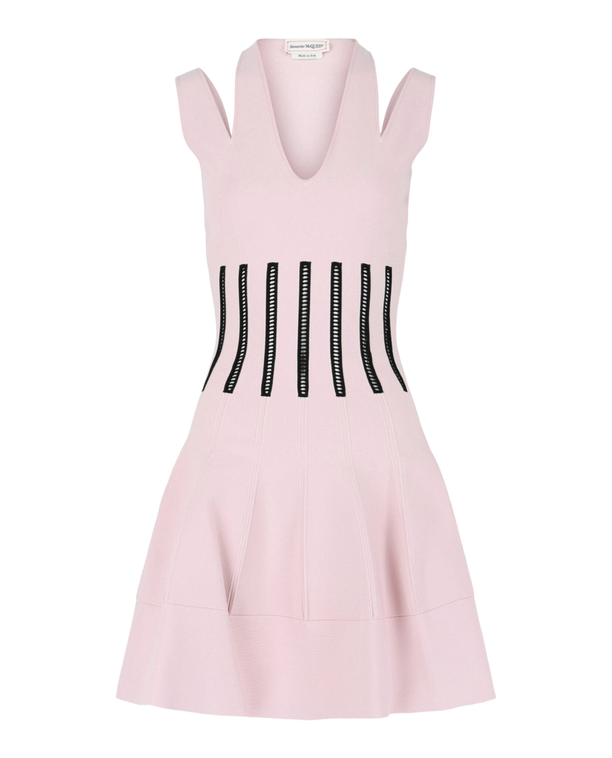 Alexander McQueen Womens Coutout Shoulder Corset Mini Dress