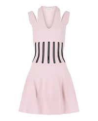 Alexander McQueen Womens Coutout Shoulder Corset Mini Dress