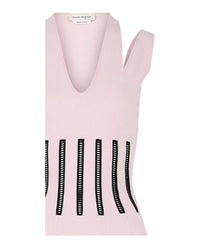 Alexander McQueen Womens Coutout Shoulder Corset Mini Dress