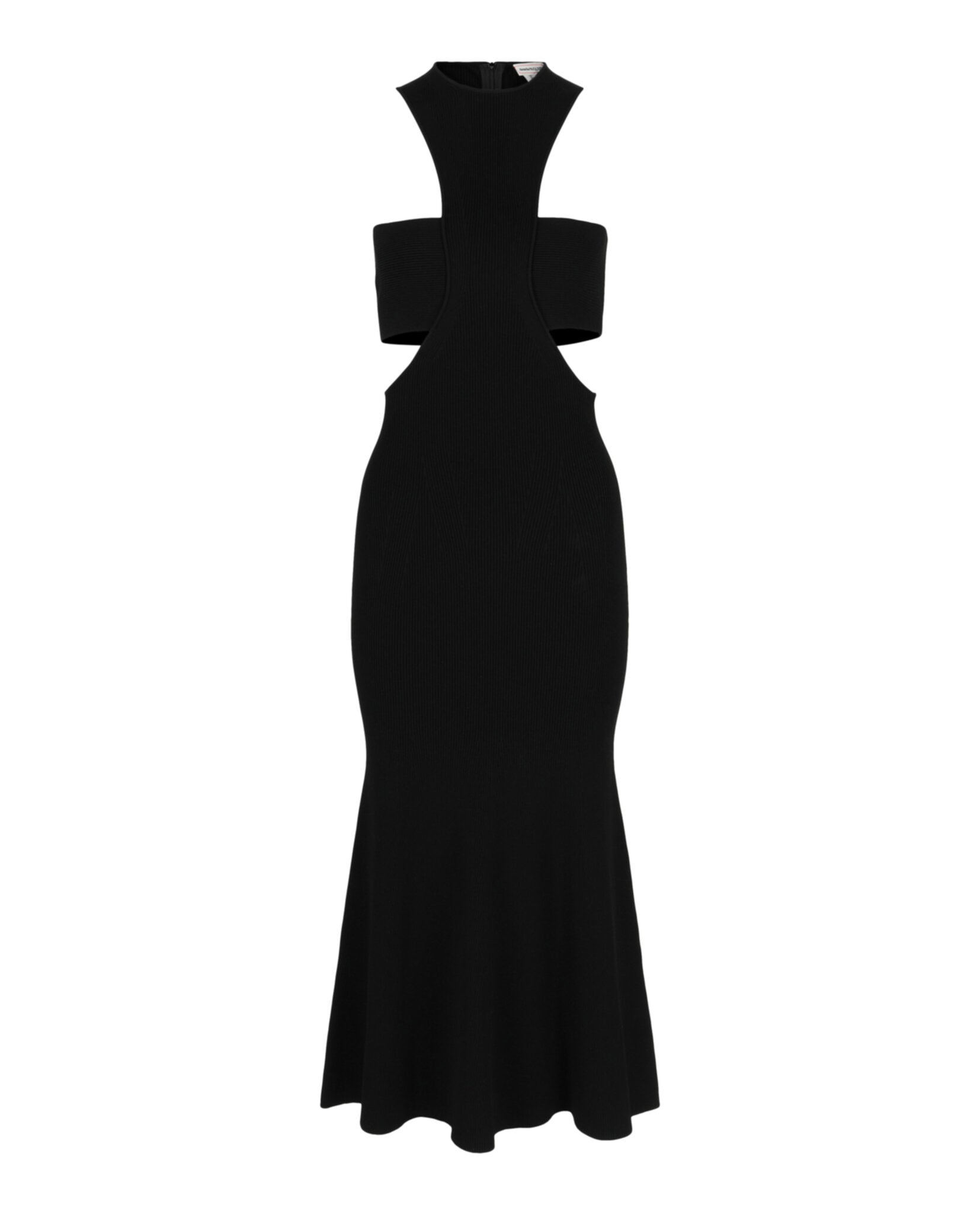 Alexander McQueen Womens Slashed Harness Midi Dress