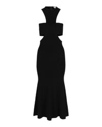 Alexander McQueen Womens Slashed Harness Midi Dress