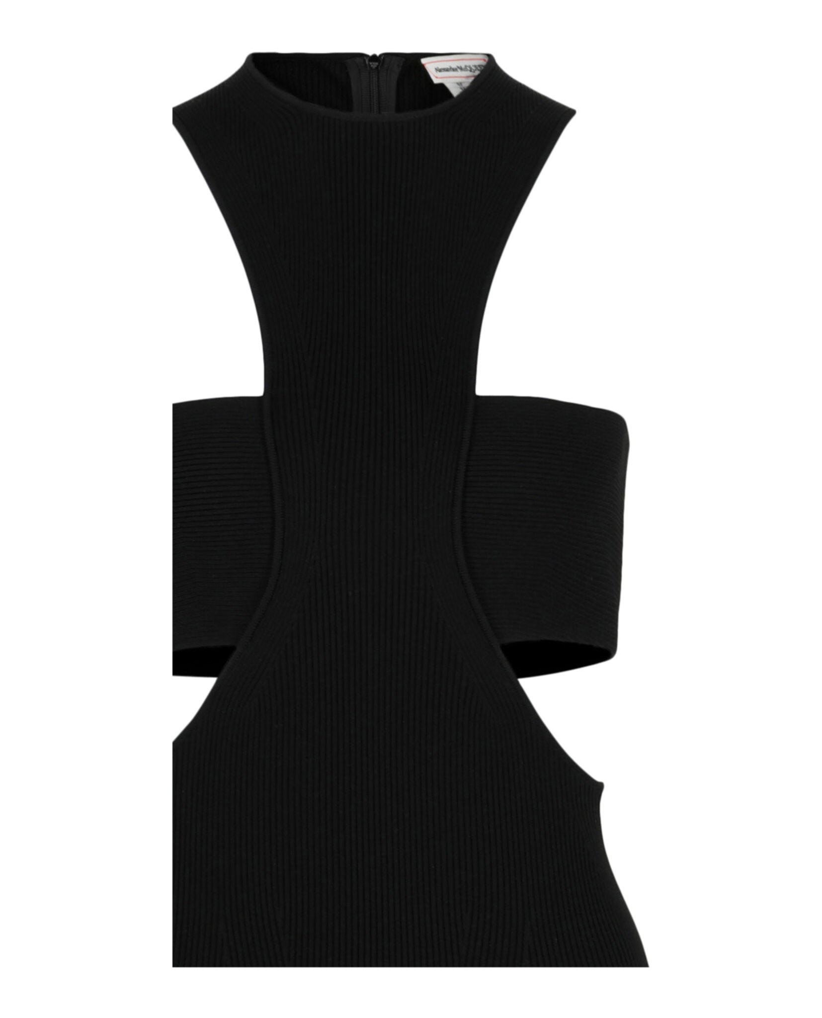 Alexander McQueen Womens Slashed Harness Midi Dress