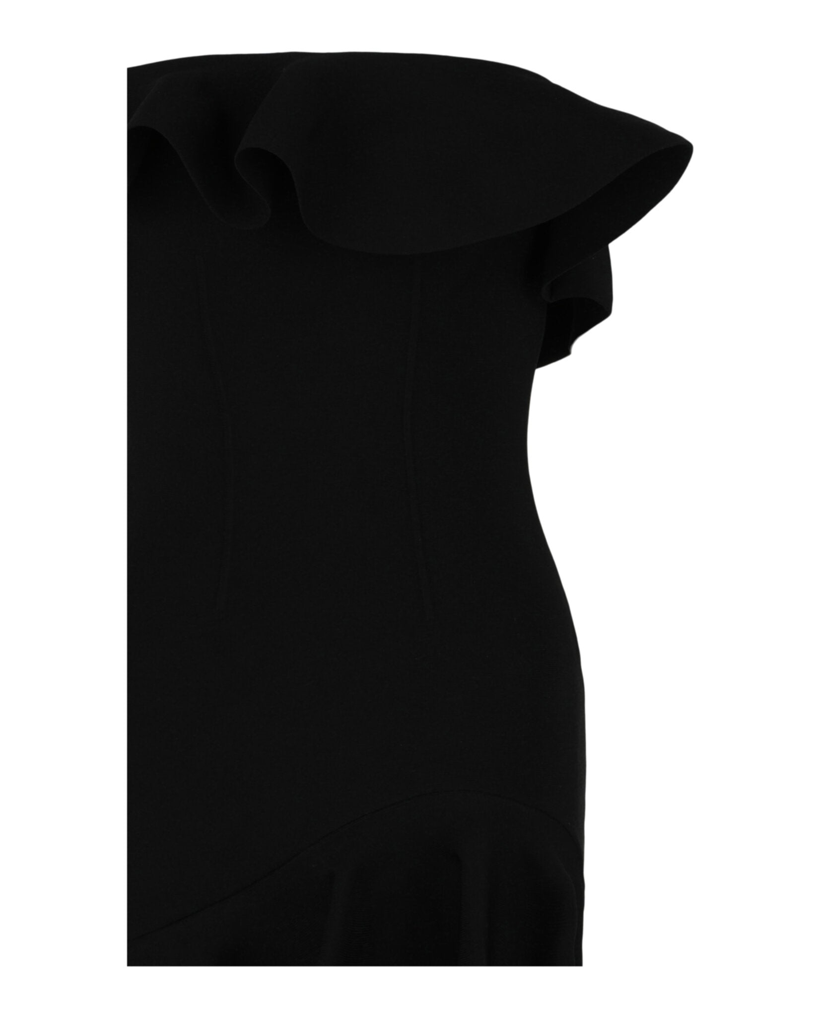 Alexander McQueen Womens Strapless Asymmetric Ruffled Dress