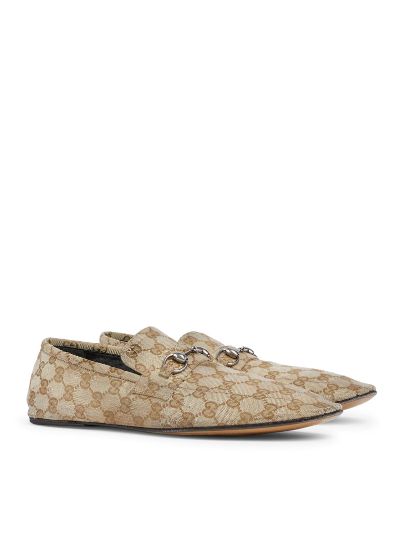 Gucci Gucci Men Lived-Effect Moccasin With Horse Clip