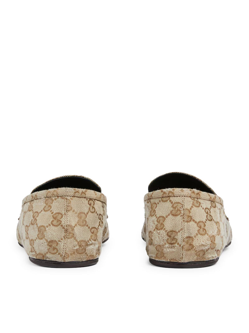 Gucci Gucci Men Lived-Effect Moccasin With Horse Clip