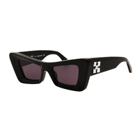 Off-White Sunglasses Cat Eye Full Rim, White Frame and Grey Lens OERI027ACCRA0107