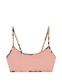 Burberry Women Bikini Top With Checked Edges