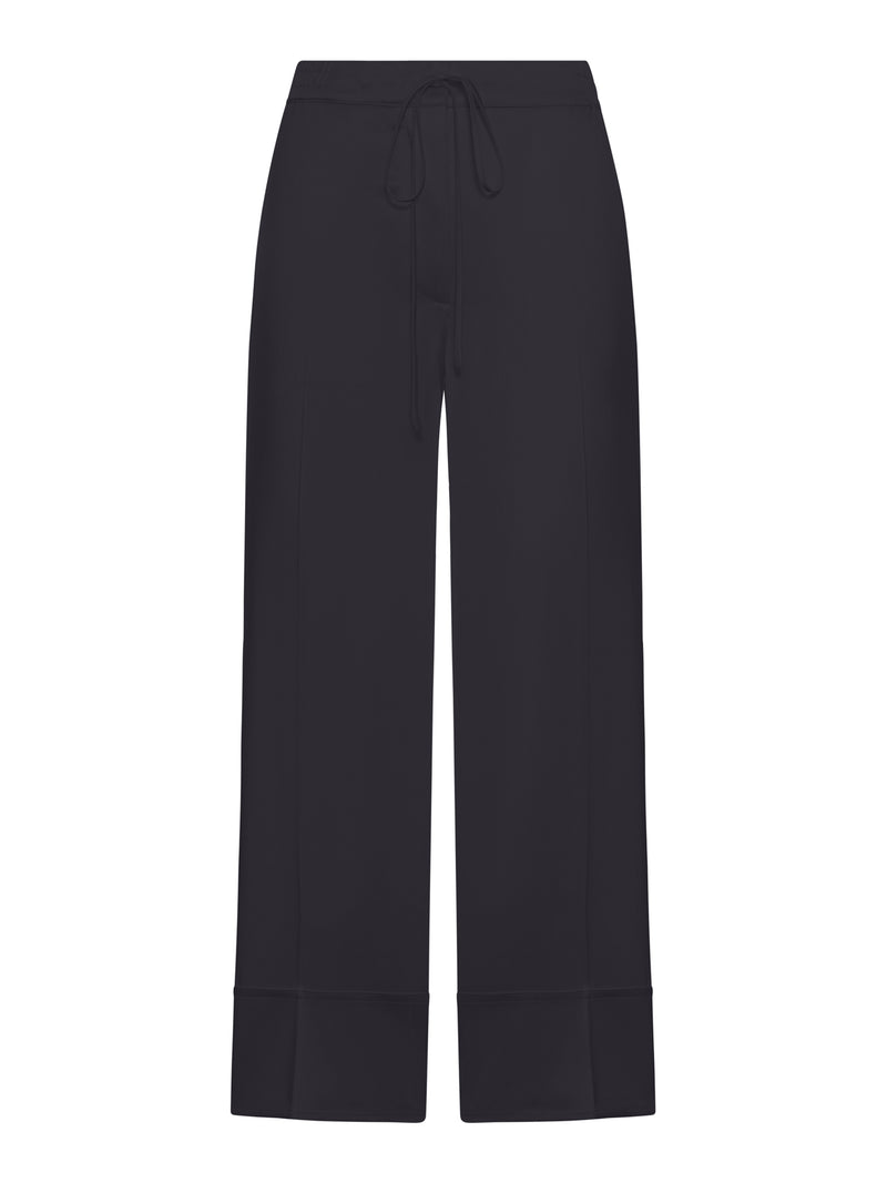 Toteme Toteme Women Wide-Leg Satin Trousers With Drawstring