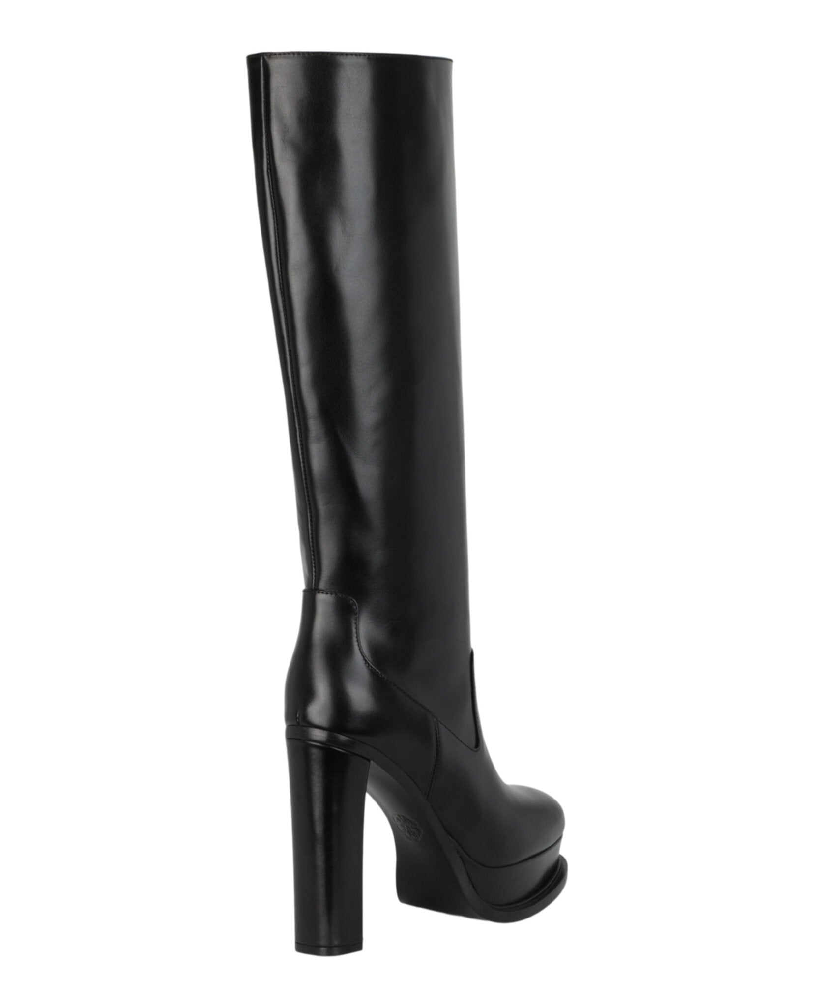 Alexander McQueen Womens Leather Knee-High Boots