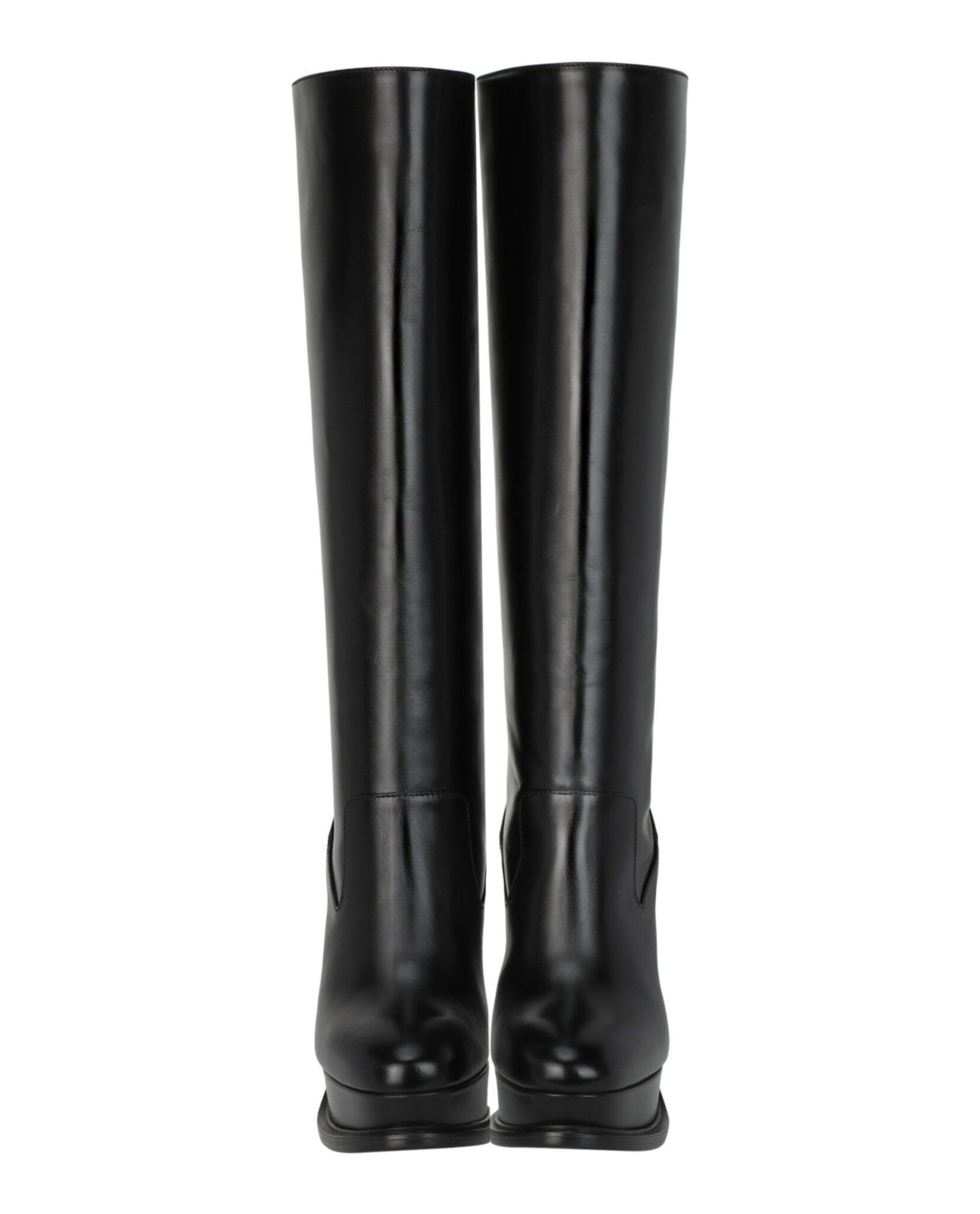 Alexander McQueen Womens Leather Knee-High Boots