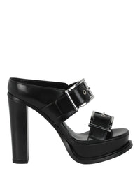 Alexander McQueen Womens Boxcar Leather Sandals