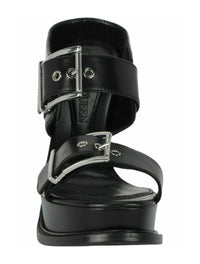 Alexander McQueen Womens Boxcar Leather Sandals