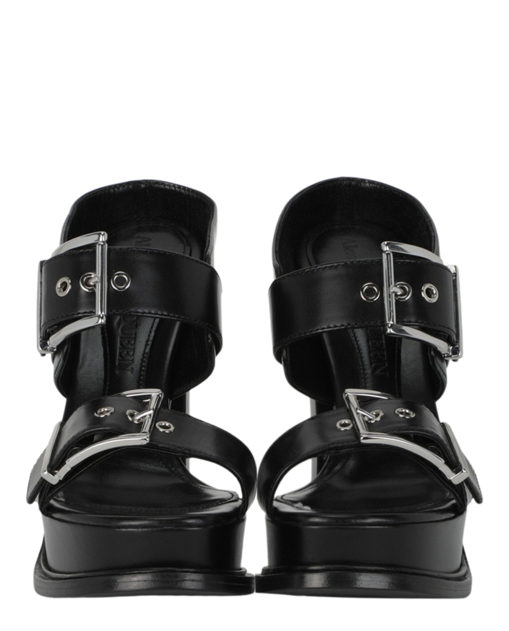 Alexander McQueen Womens Boxcar Leather Sandals