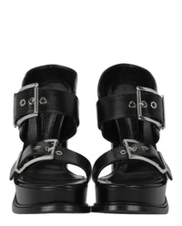 Alexander McQueen Womens Boxcar Leather Sandals