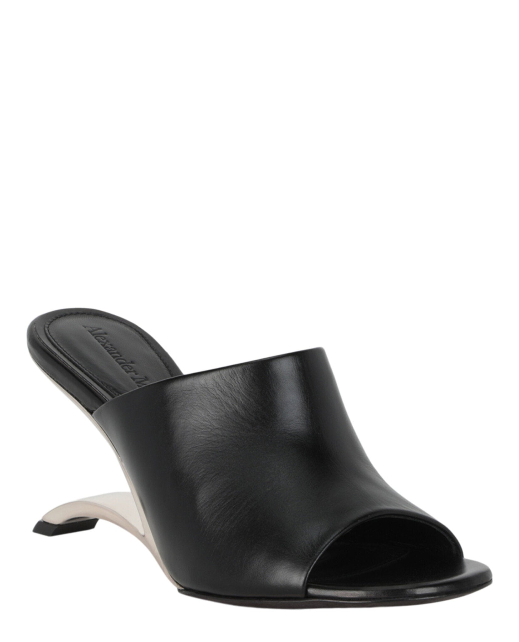 Alexander McQueen Womens Leather Arc Mules