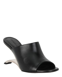 Alexander McQueen Womens Leather Arc Mules