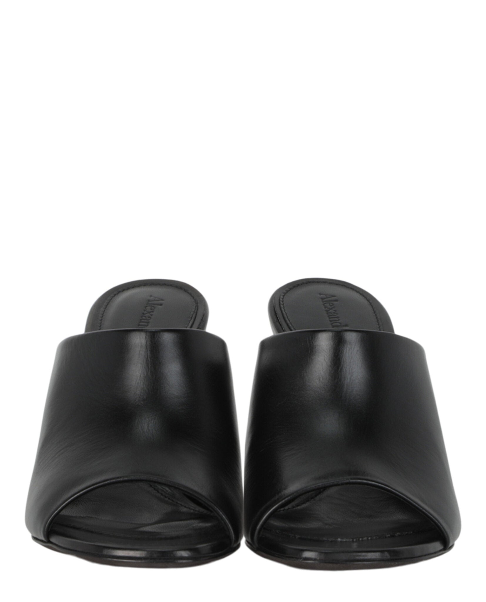 Alexander McQueen Womens Leather Arc Mules
