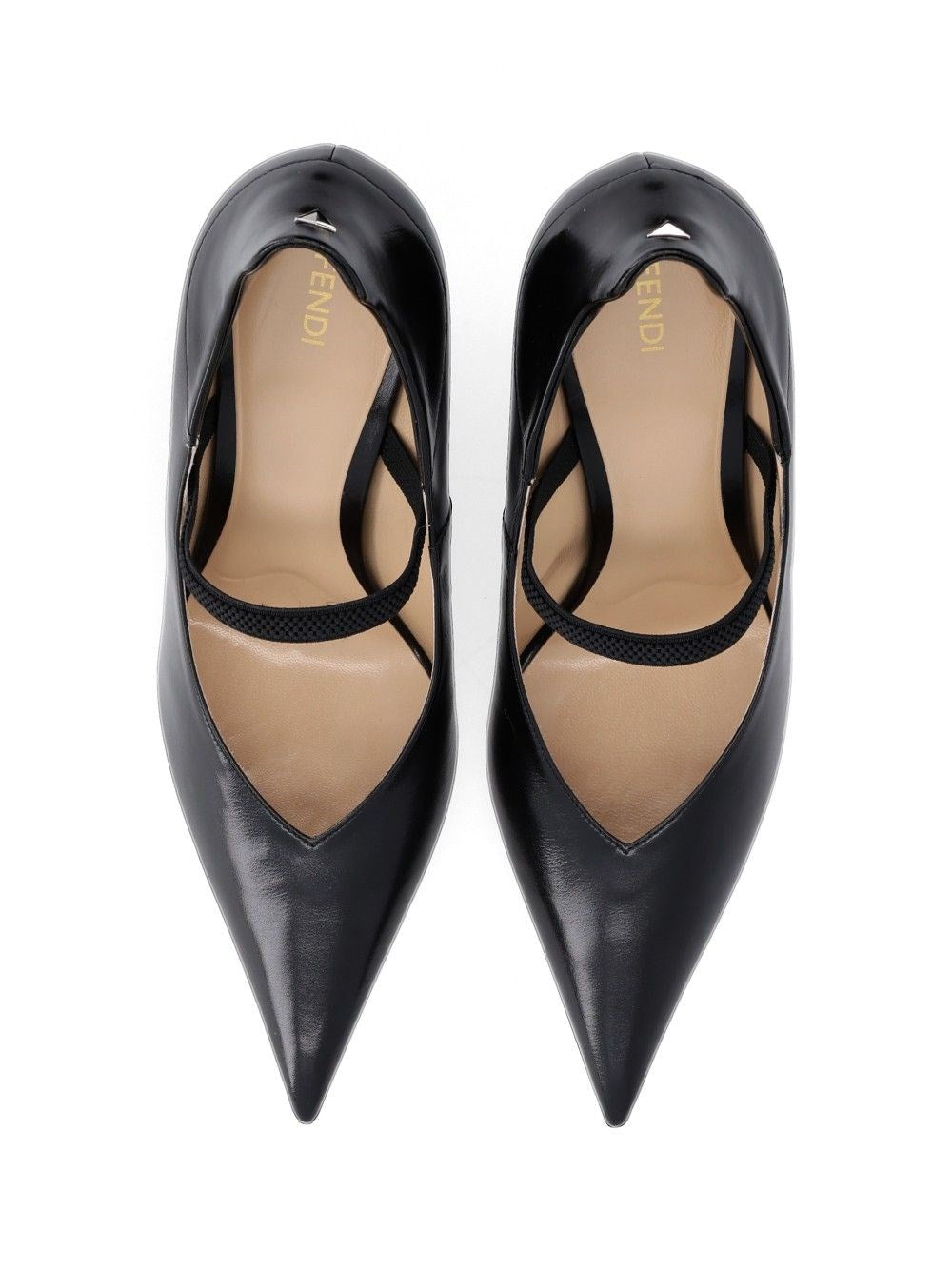 Fendi Fendi Women Leather Pumps With Transparent Heel