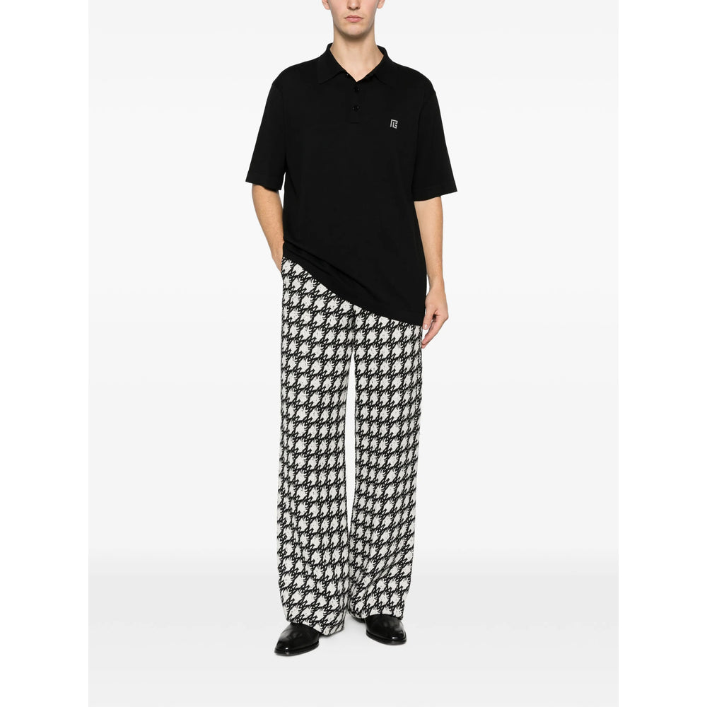 Balmain Black Polo Shirts Men