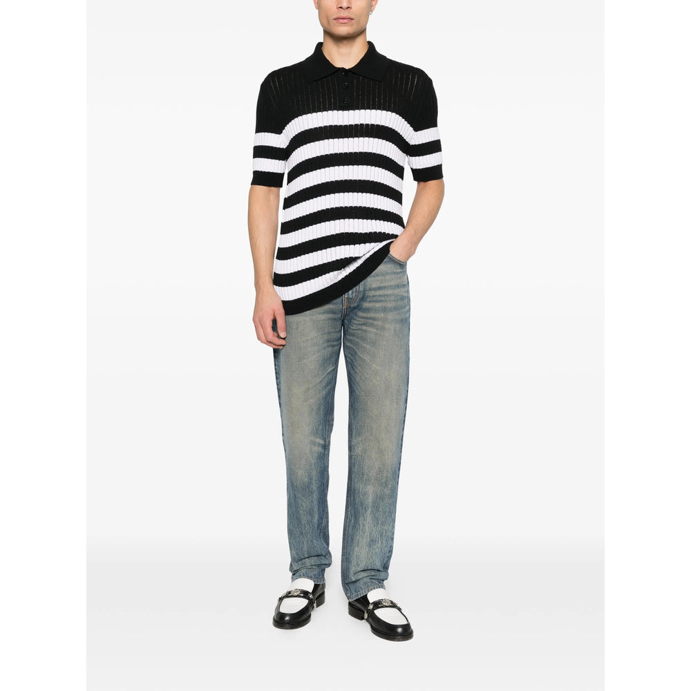 Balmain Black Polo Shirts Men
