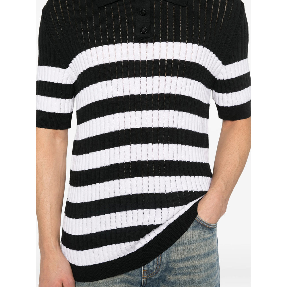 Balmain Black Polo Shirts Men