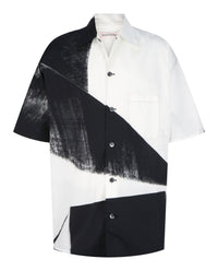 Alexander McQueen Mens Brushstroke Print Hawaiian Shirt