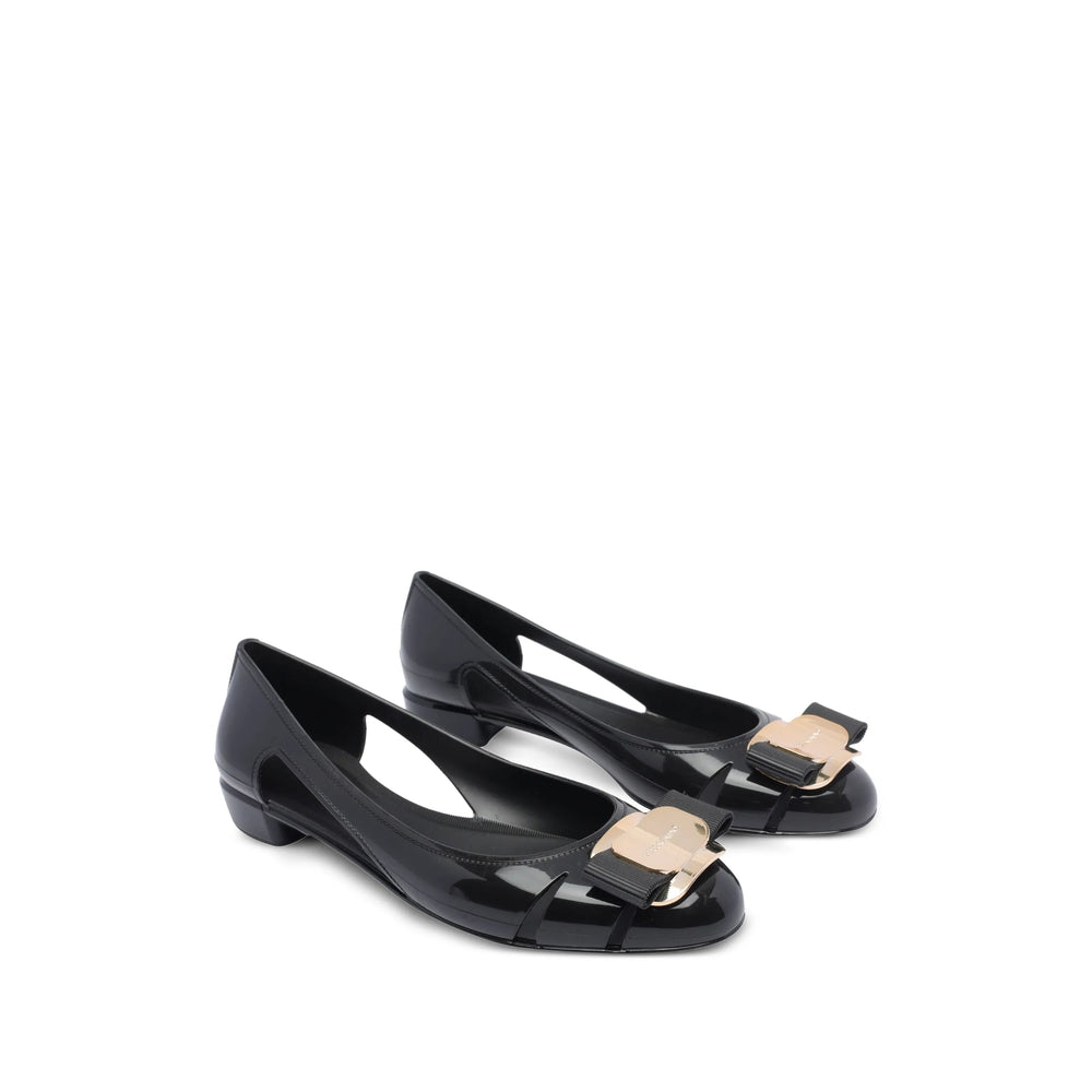 Ferragamo Black Ballet Flats Women