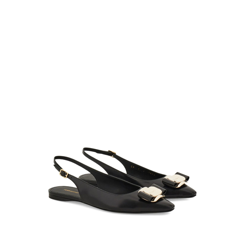 Ferragamo Black Ballet Flats Women